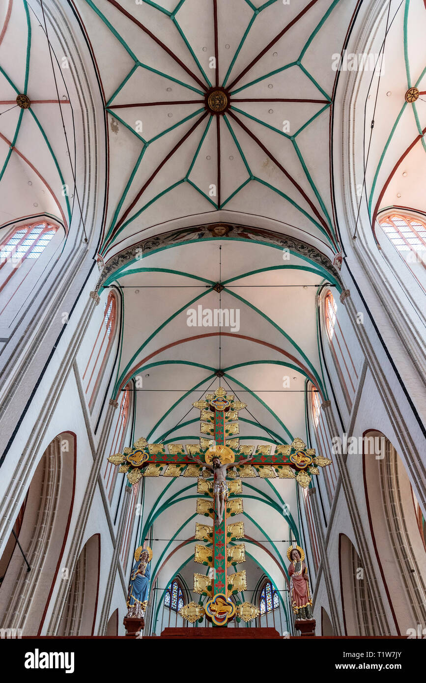 Cruxifix, Croce Trionfale, cattedrale, Schwerin, Meclemburgo-Pomerania Occidentale, Germania Foto Stock