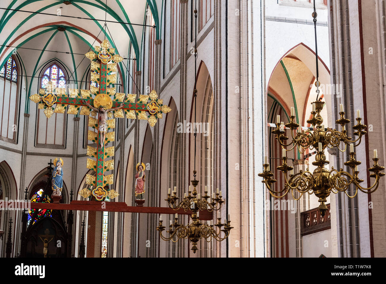 Cruxifix, Croce Trionfale, cattedrale, Schwerin, Meclemburgo-Pomerania Occidentale, Germania Foto Stock