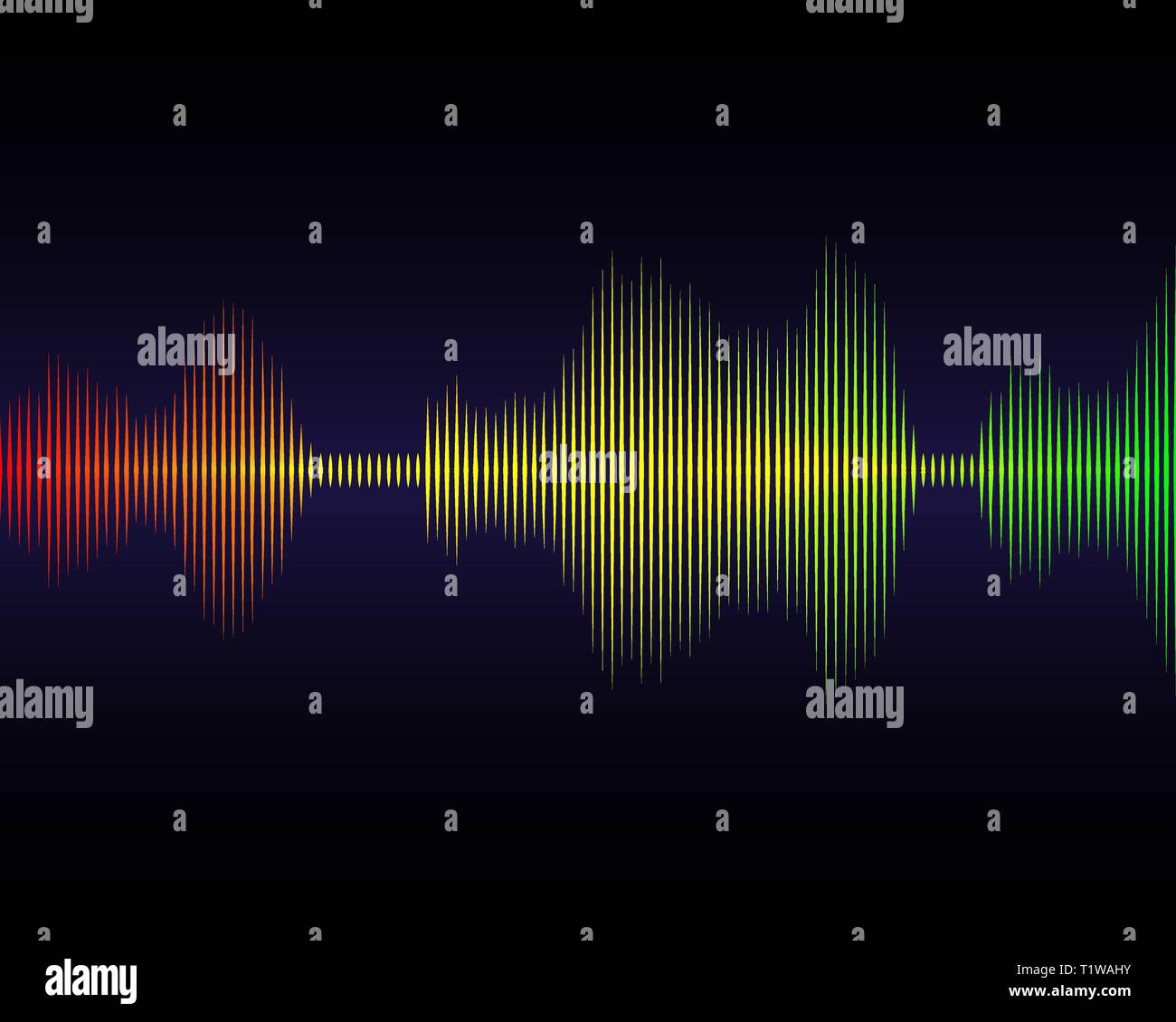 Musica onde sonore di equalizzatore, illustrazione vettoriale Illustrazione Vettoriale