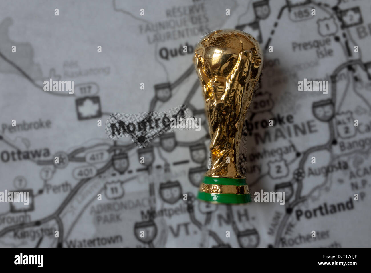 4 marzo, 2019, Montreal, Canada. Montreal è una delle città ospitanti la Coppa del Mondo FIFA 2026 che si terrà in Stati Uniti d'America, il Canada e il Messico. Foto Stock