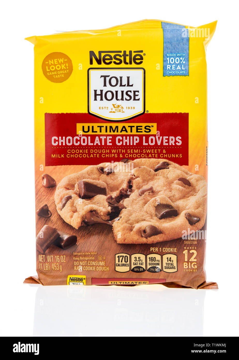 Winneconne, WI - 24 Marzo 2019: un pacchetto di Neslte Casello ultimates Chocolate Chip Cookie gli amanti della pasta con semi-dolce e gocce di cioccolato al latte Foto Stock