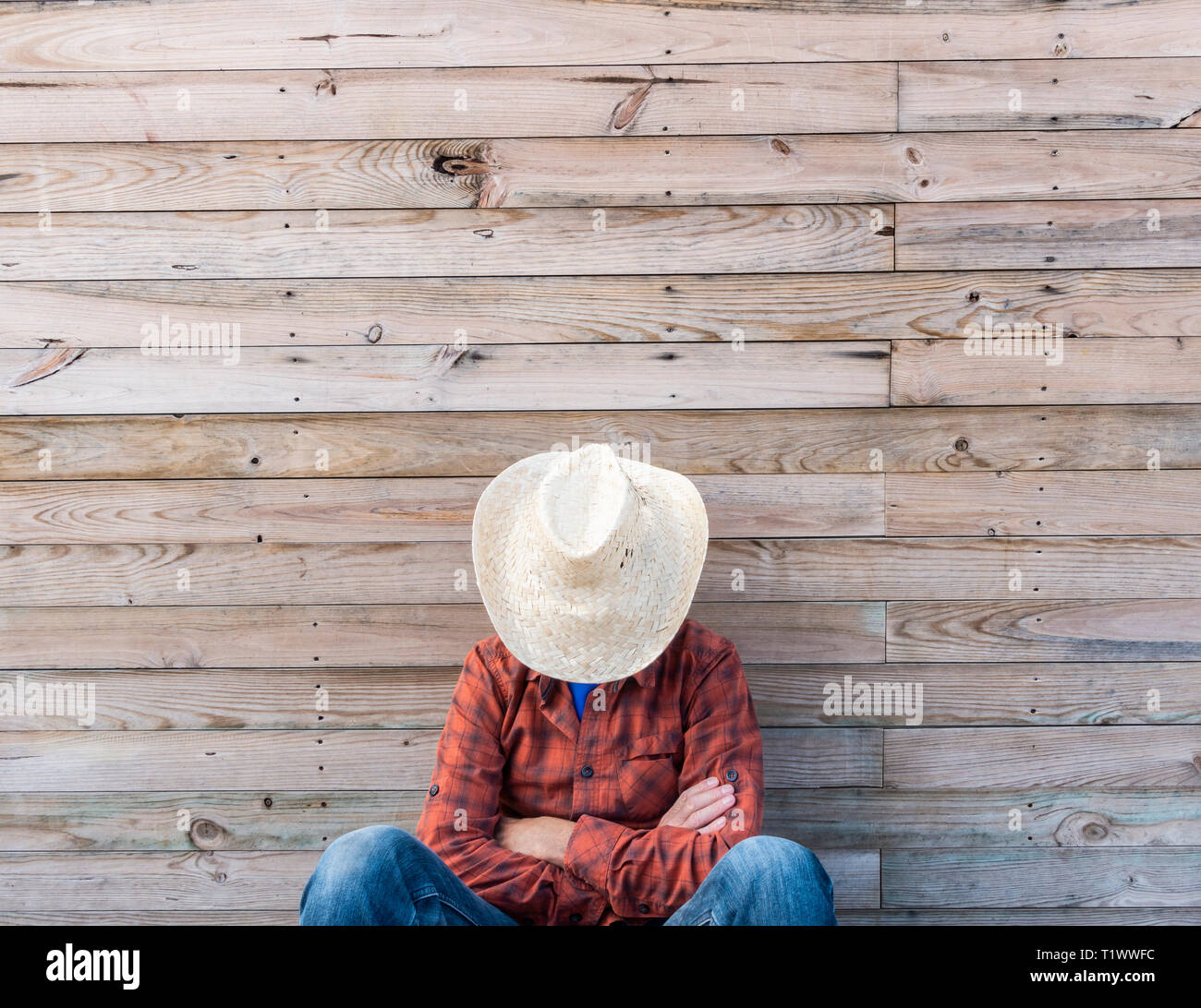 L'uomo prendendo la siesta nap in Spagna Foto Stock