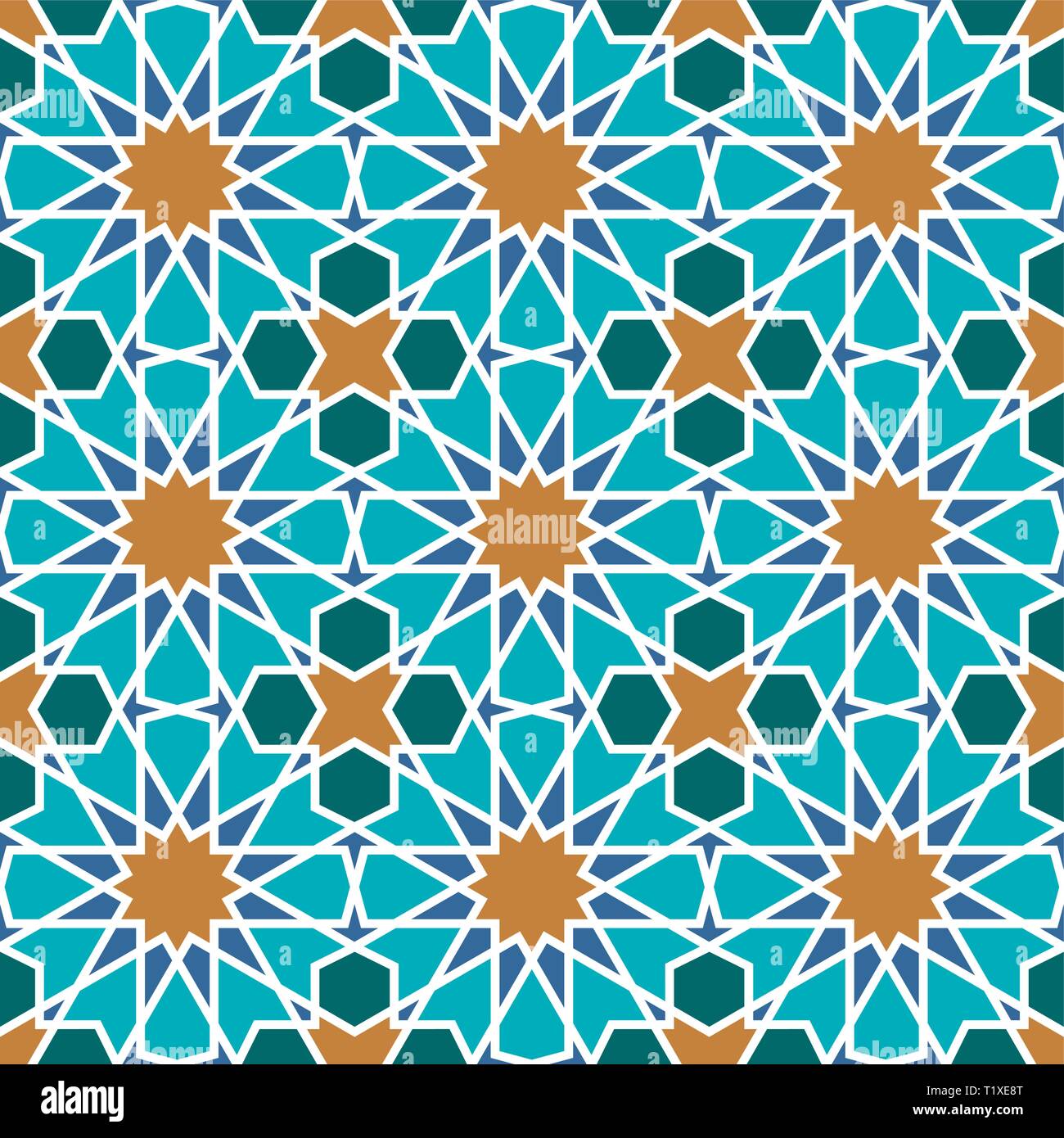 Il Marocco Seamless Pattern. Arabo tradizionale sfondo islamico. La moschea di elemento di decorazione. Illustrazione Vettoriale