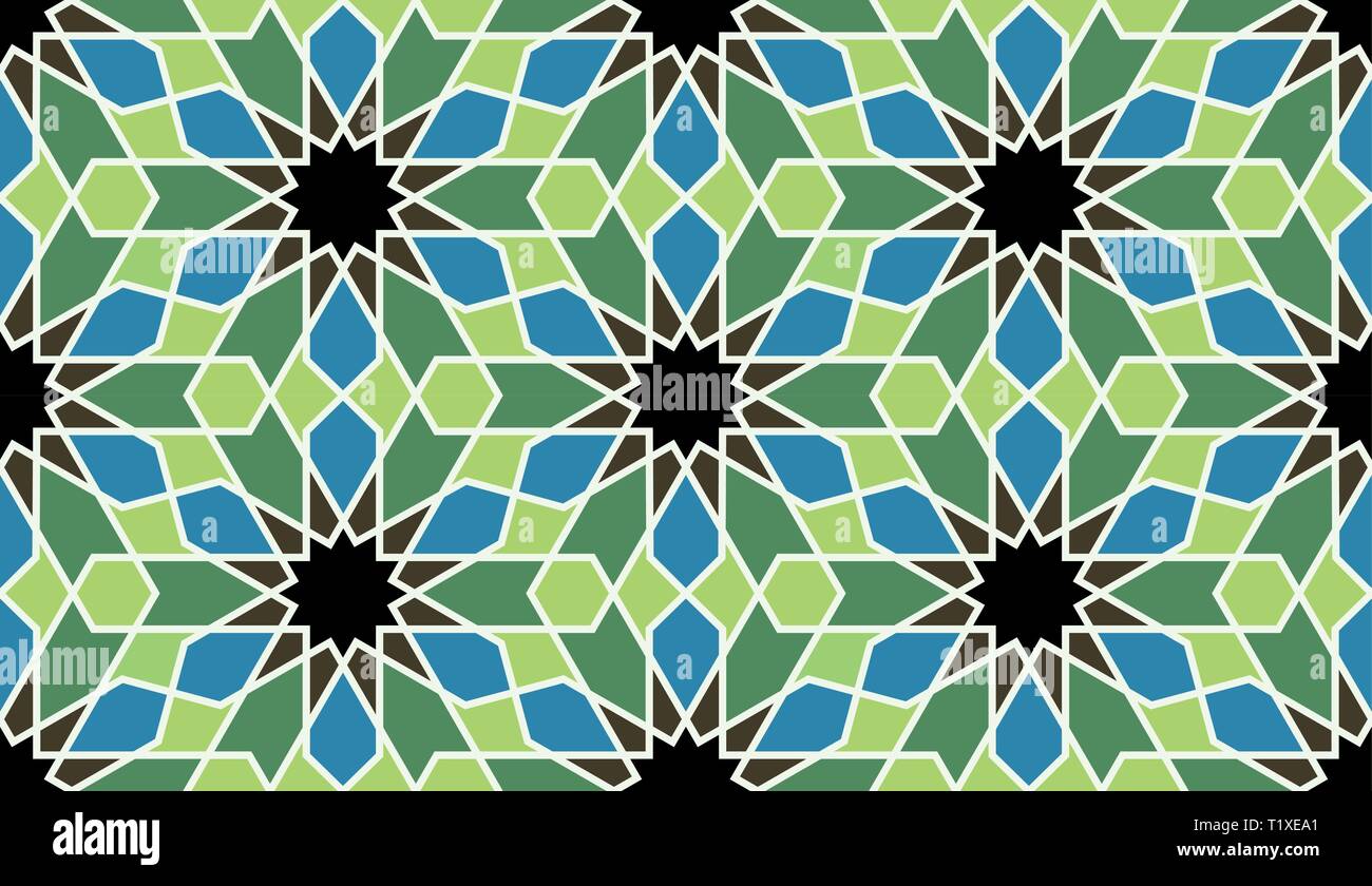 Il Marocco Seamless Pattern. Arabo tradizionale sfondo islamico. La moschea di elemento di decorazione. Illustrazione Vettoriale