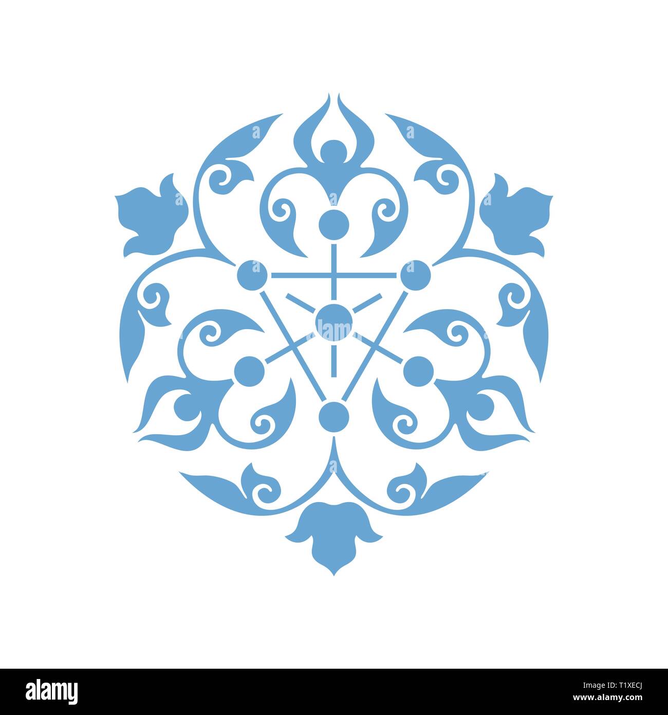 Arabo tradizionale senza giunture di ornamento per il tuo design. Floral motivo ornamentale. Iznik. Vettore. Sfondo Illustrazione Vettoriale