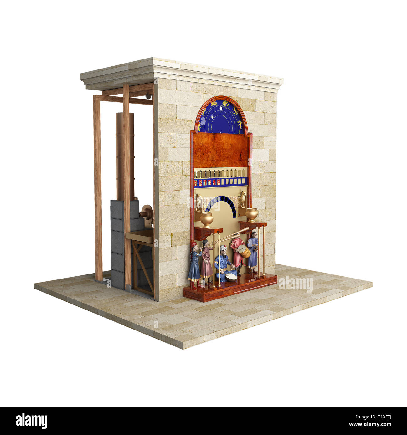 Il Castello Water-Clock Foto Stock