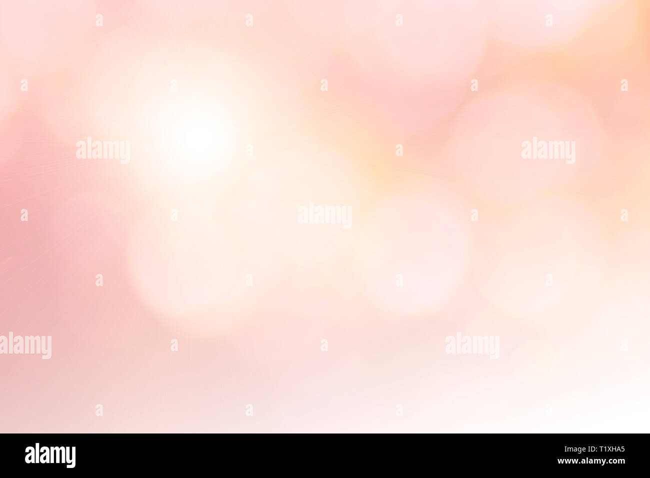 Abstract sfocato bellissimo glitter incandescente color pastello di messa a fuoco di sfocatura morbida dolce gradiente dello sfondo con doppia esposizione bokeh di fondo il concetto di luce per wedd Foto Stock