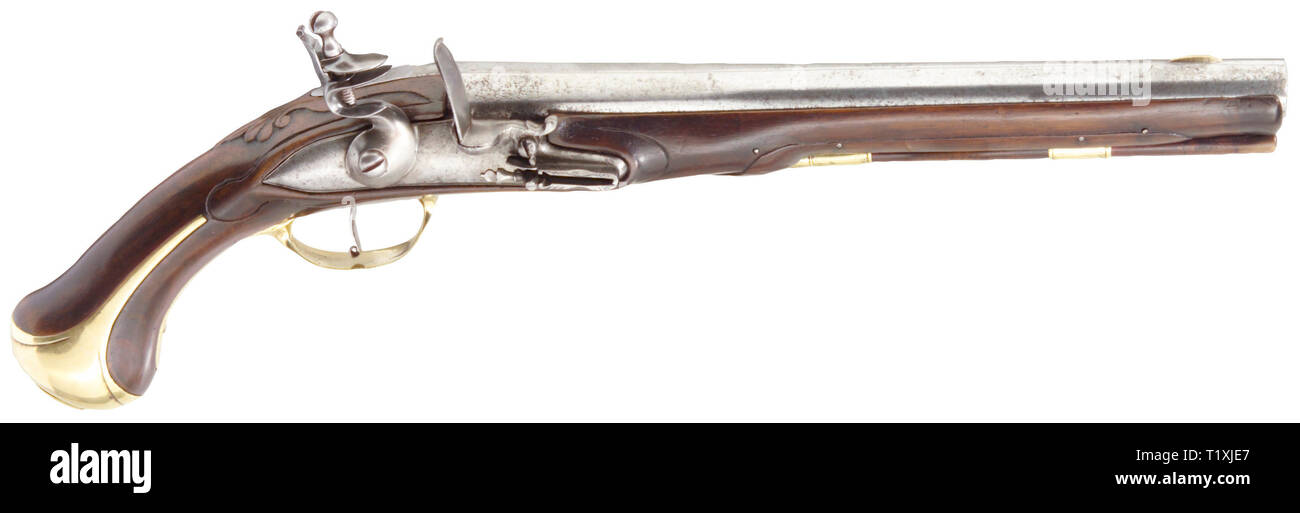 Piccole armi, pistole, flintlock pistol, Tedesco, circa 1730, Additional-Rights-Clearance-Info-Not-Available Foto Stock