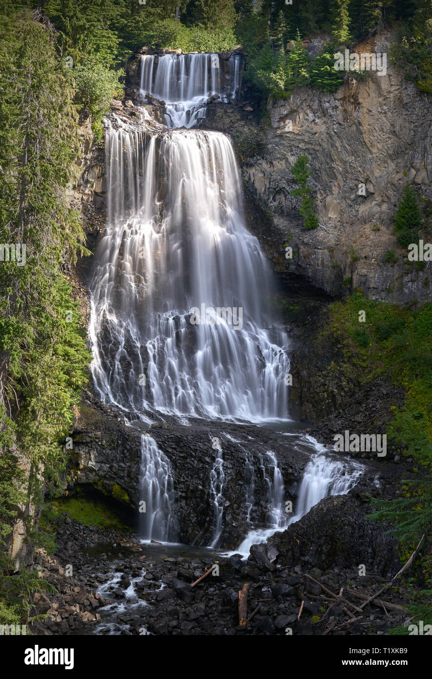 Alexander cade, Whistler, BC. Spettacolari cascate Alexander in Whistler, British Columbia, Canada. Foto Stock