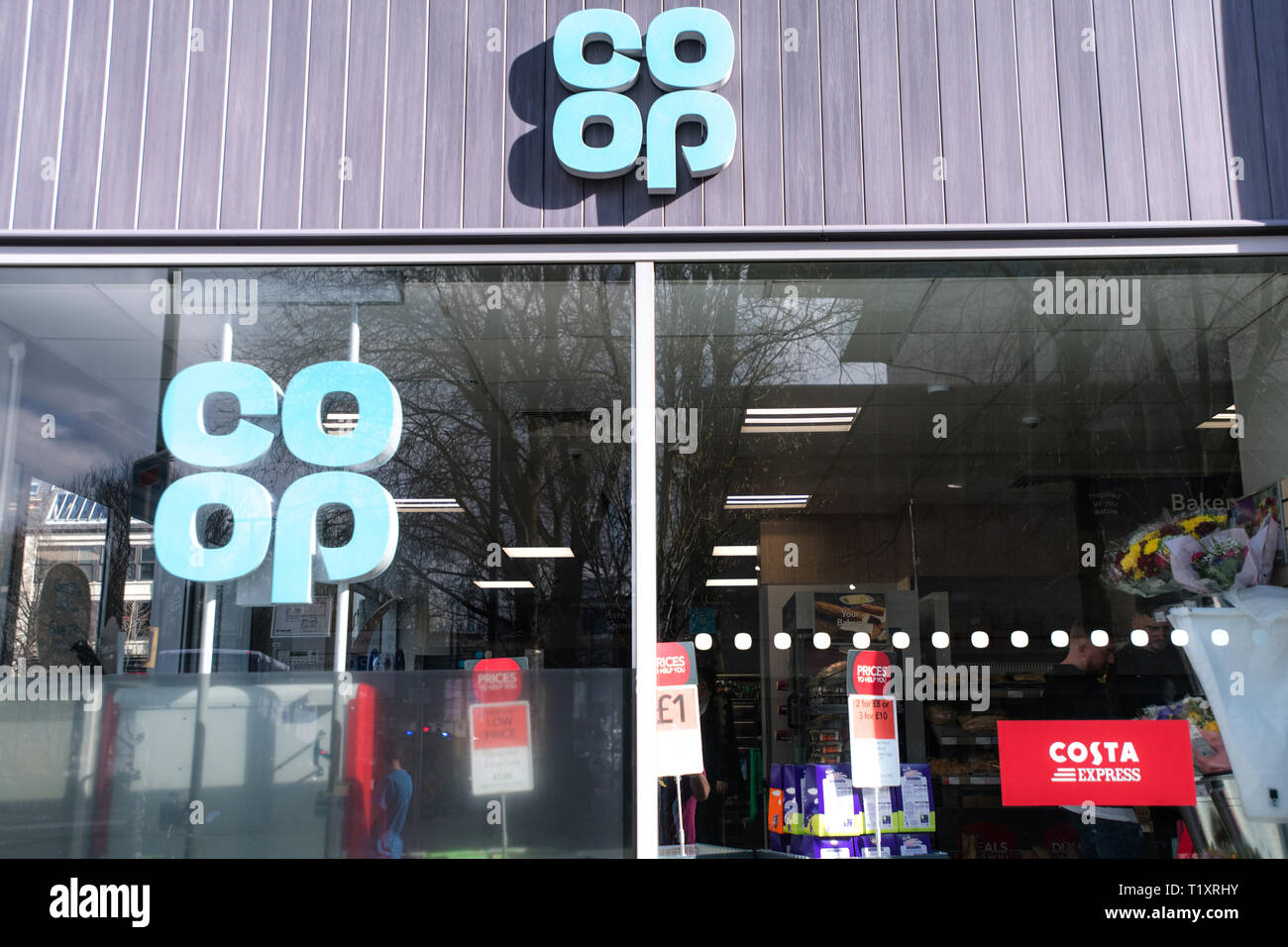 CO-OP. Spinningfields. Manchester. Foto Stock