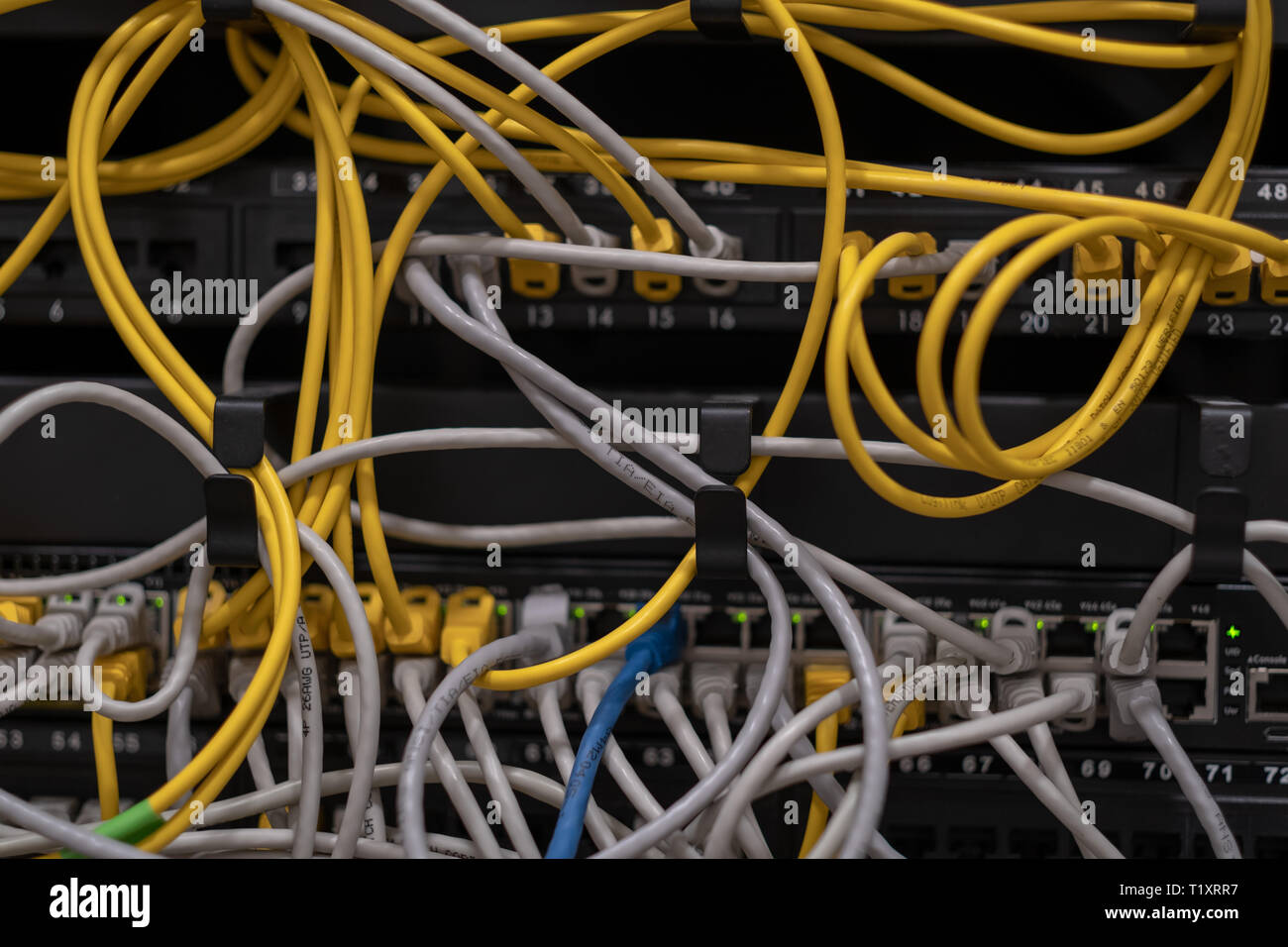 Cavi Ethernet Foto Stock