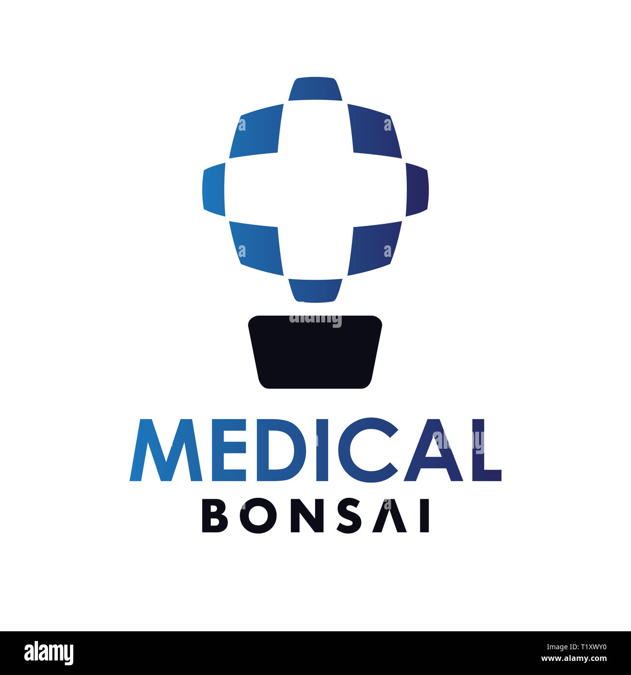 Medical bonsai logo astratto modello di progetto Foto Stock