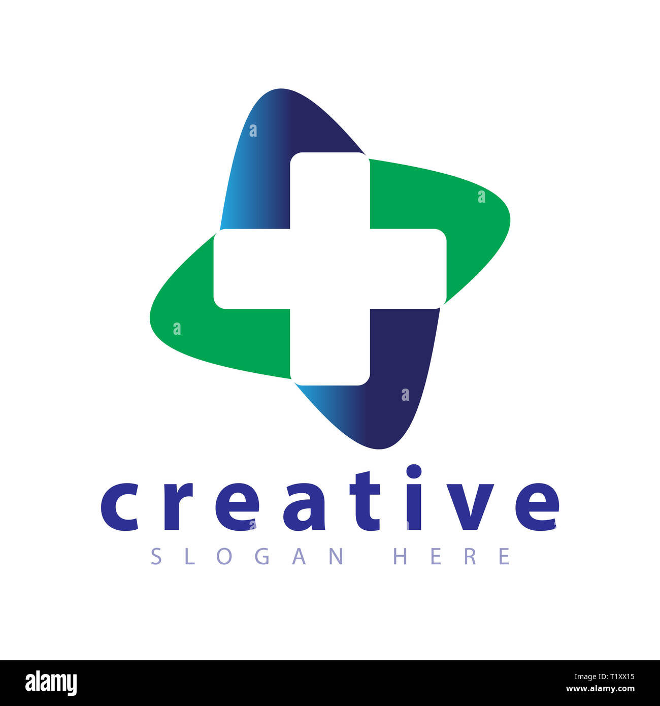 Cross Medical logo del modello di progettazione Foto Stock