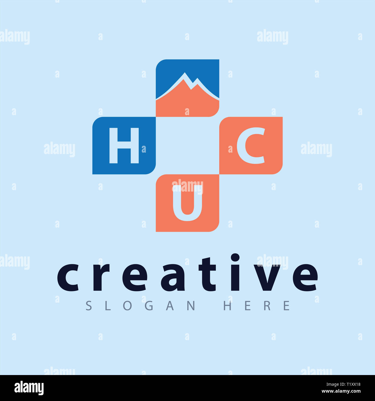 Lettera cross medical logo del modello di progettazione Foto Stock