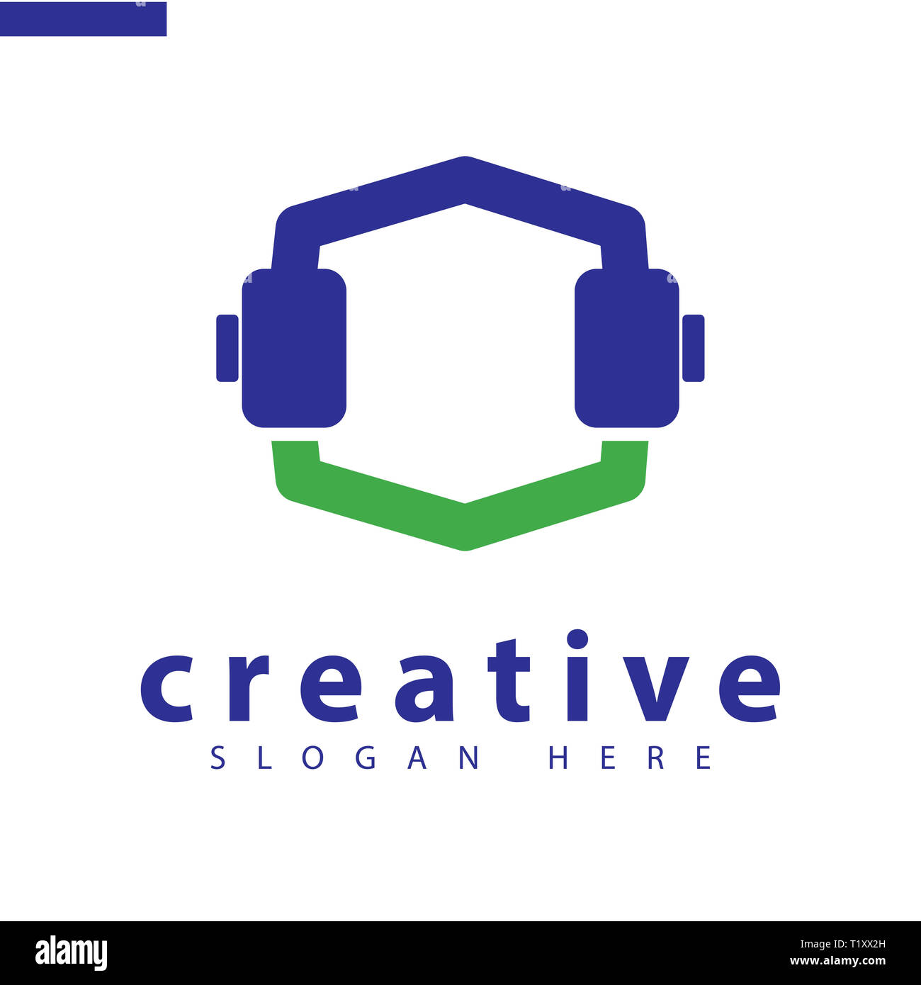Ricevitore logo scudo template vettoriale Foto Stock