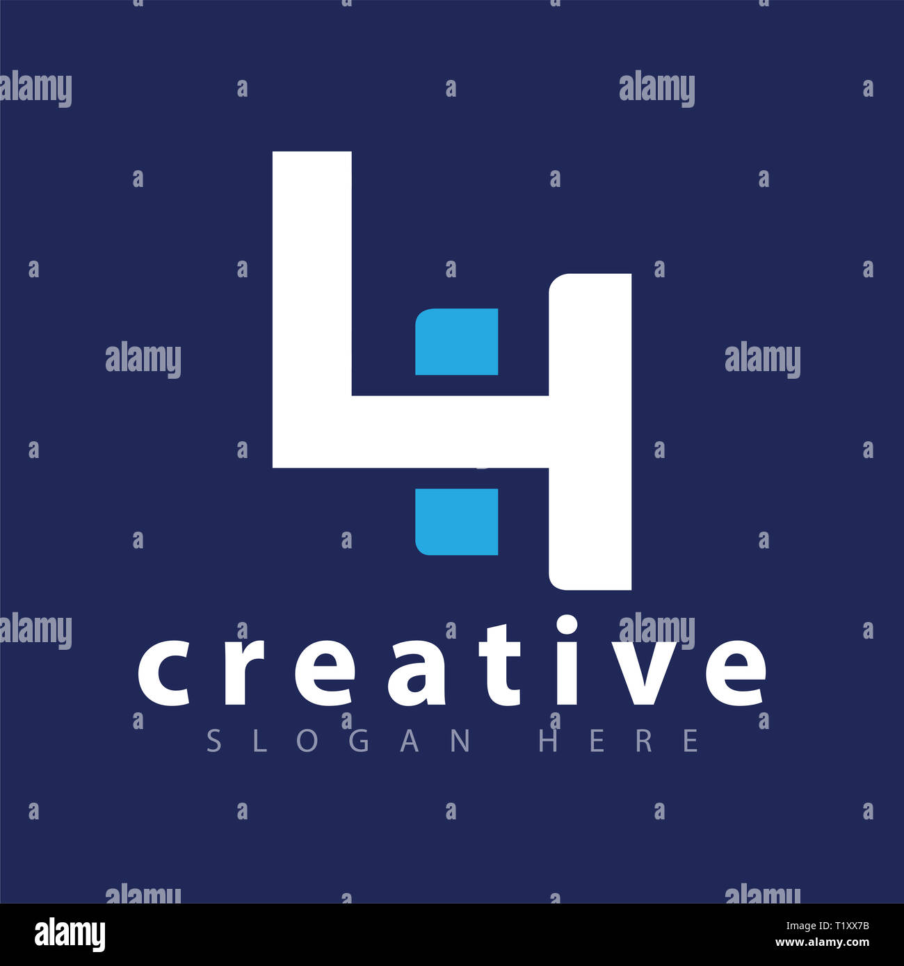 Lettera iniziale L H Logo template vettoriale Foto Stock