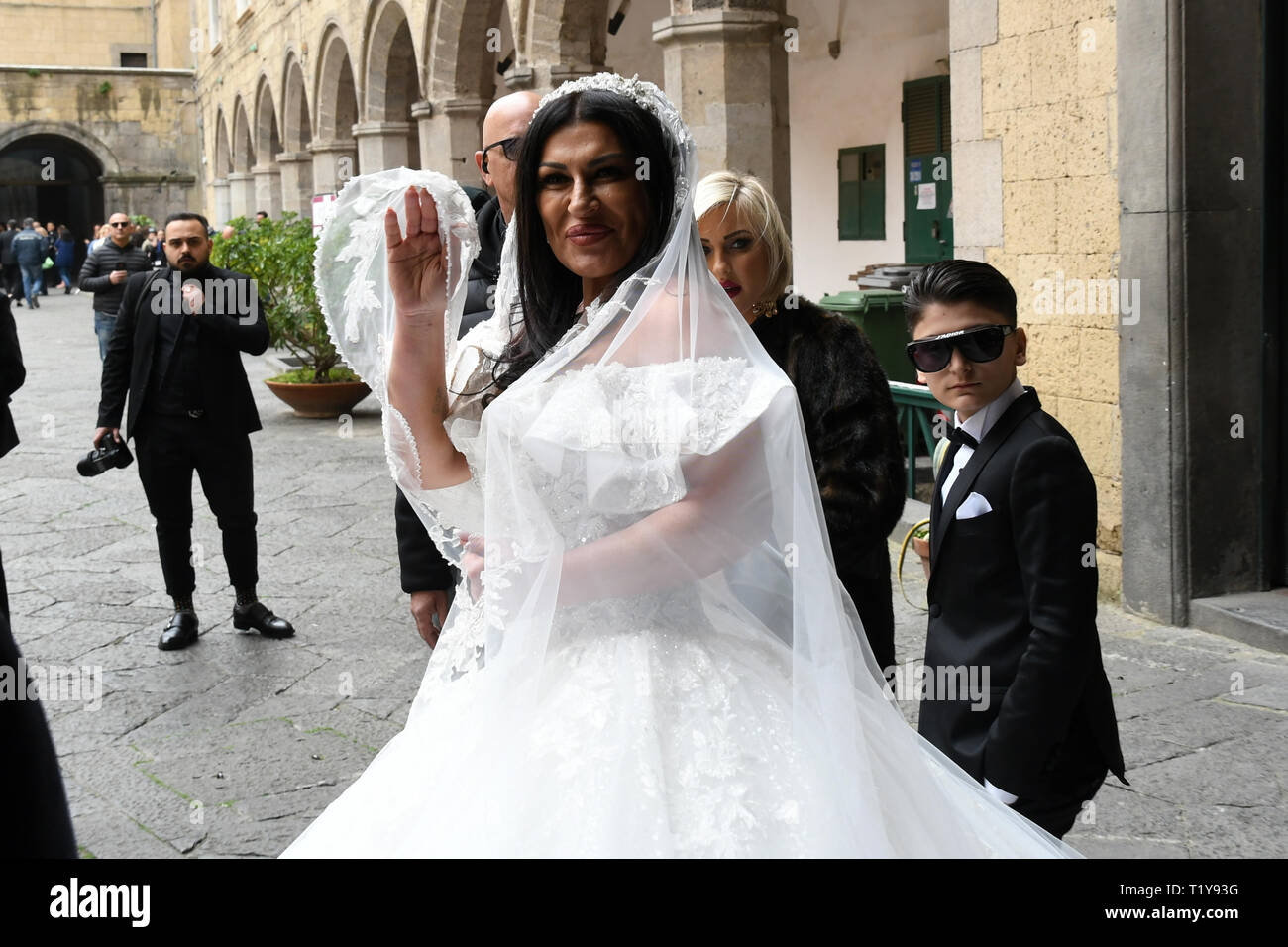 Maschio Angioino' Napoli 03/28 2019 Il Matrimonio di Tony Colombo con Tina  Rispoli nella foto: Tina Rispoli Foto stock - Alamy