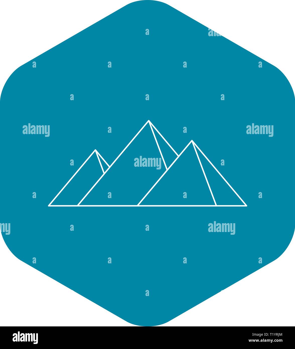 Piramidi di Egitto, icona di stile semplice Illustrazione Vettoriale
