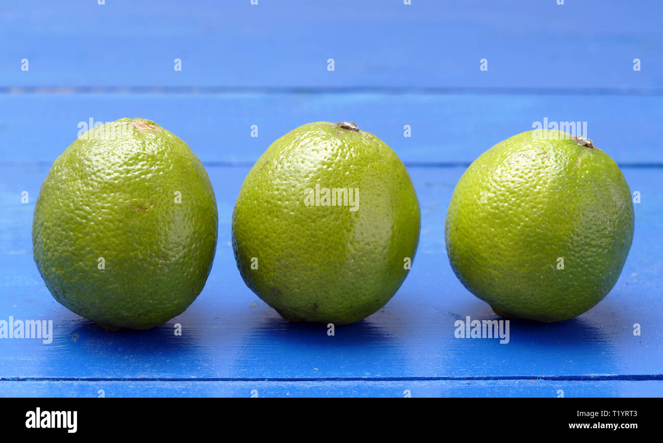 Il verde di limoni in studio Foto Stock