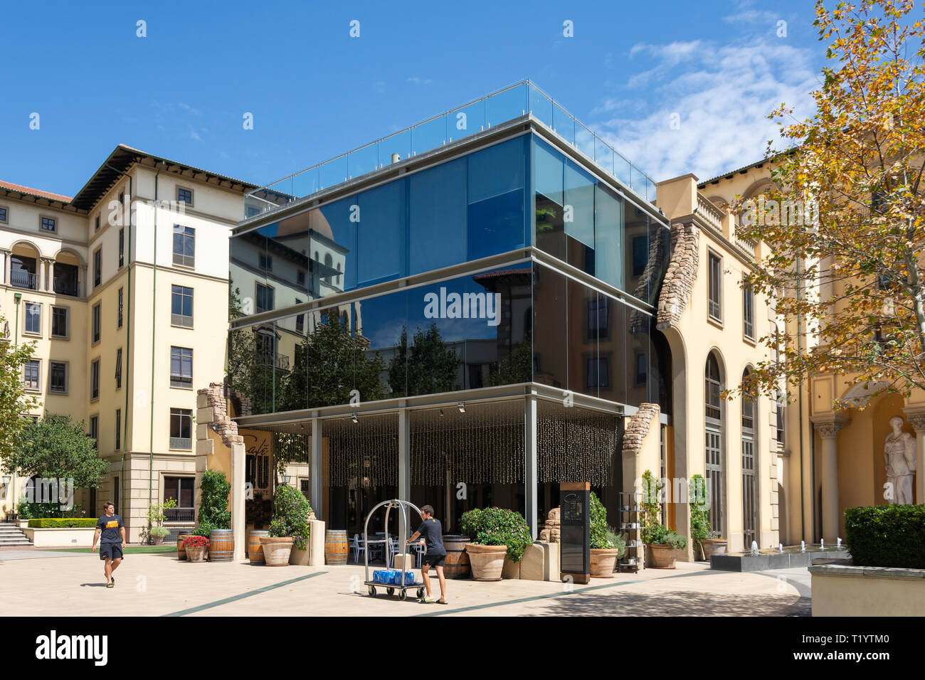 Montecasino Conference Centre, il perno, Montecasino Leisure & Casino complessa, Fourways, Sandton Johannesburg, provincia di Gauteng, Repubblica del Sud un Foto Stock