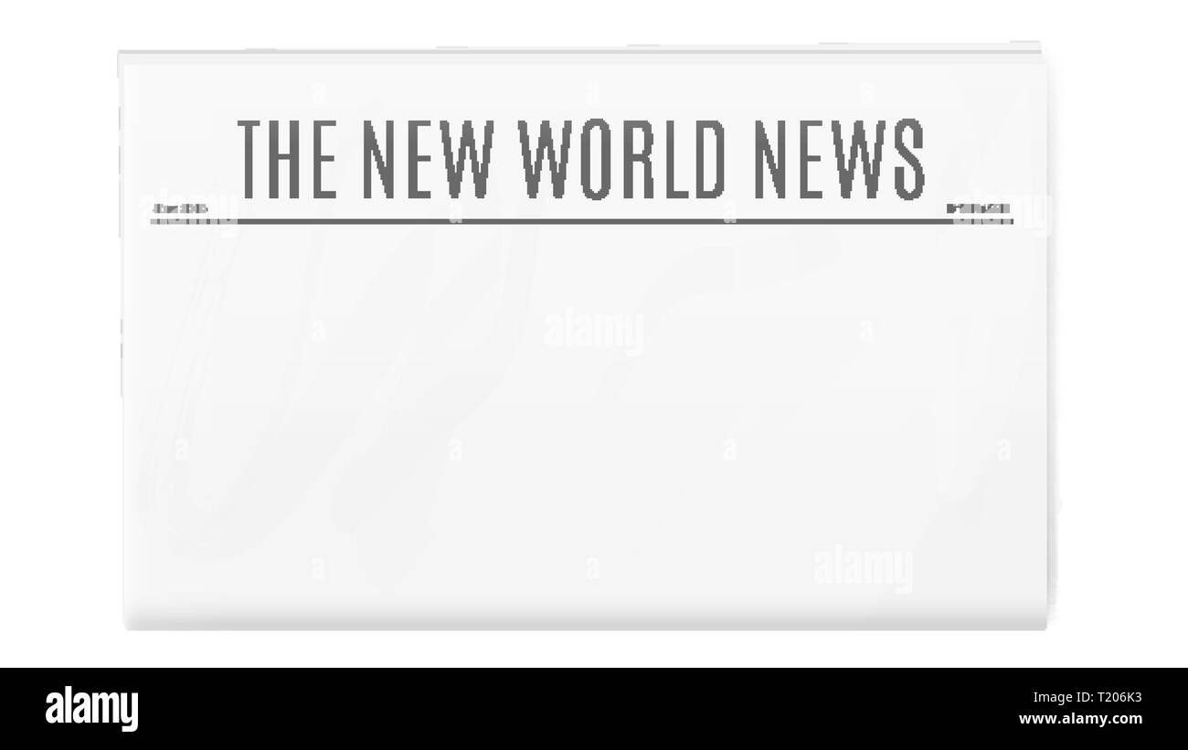 Giornale vuoto modello con copia spazio per le notizie e il testo Illustrazione Vettoriale