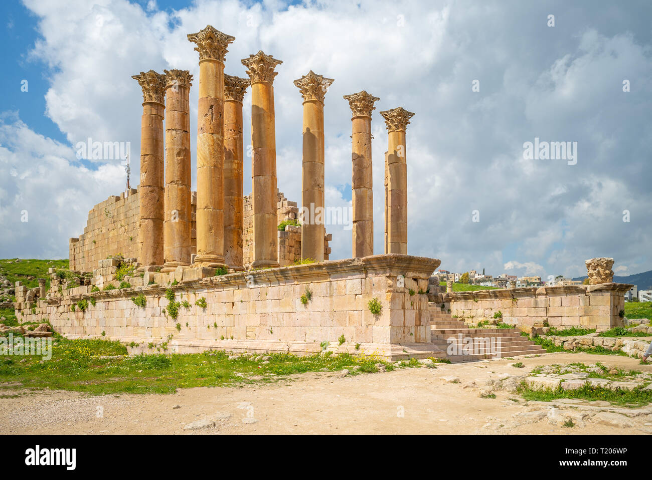 Tempio di Artemide a Jerash, Amman, Giordania Foto Stock