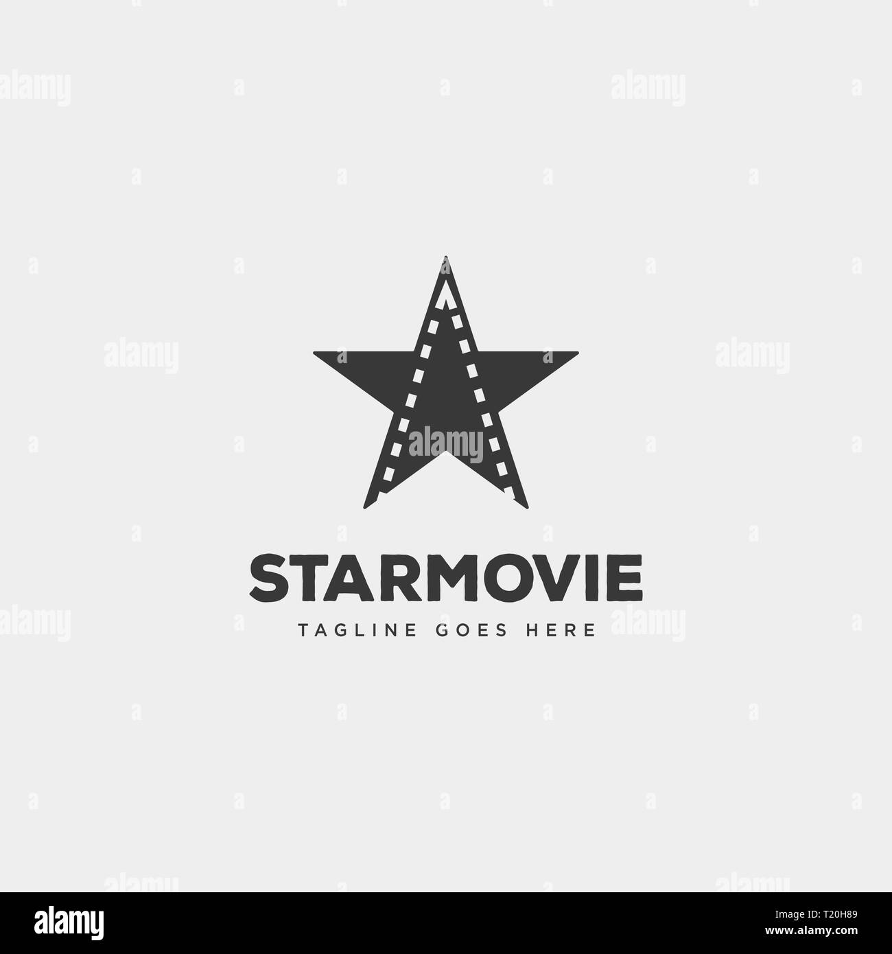 Star cinema logo semplice vettore modello icona illustrazione elemento isolato - file vettoriali Illustrazione Vettoriale