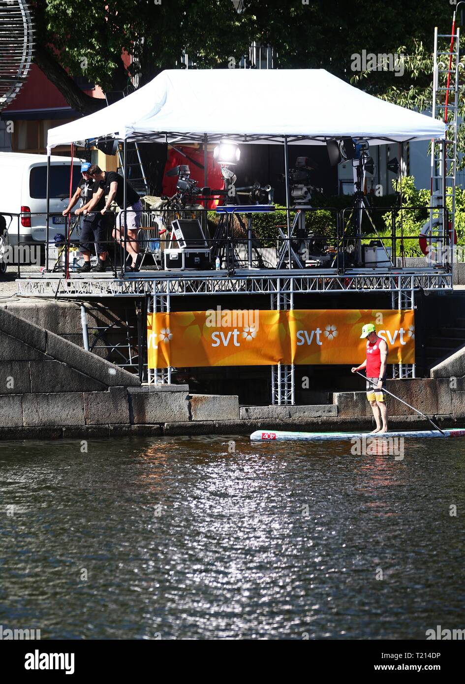 NORRKÖPING 2016-07-10 SVT sotto SM veckan ho Norrköping. Foto Jeppe Gustafsson Foto Stock