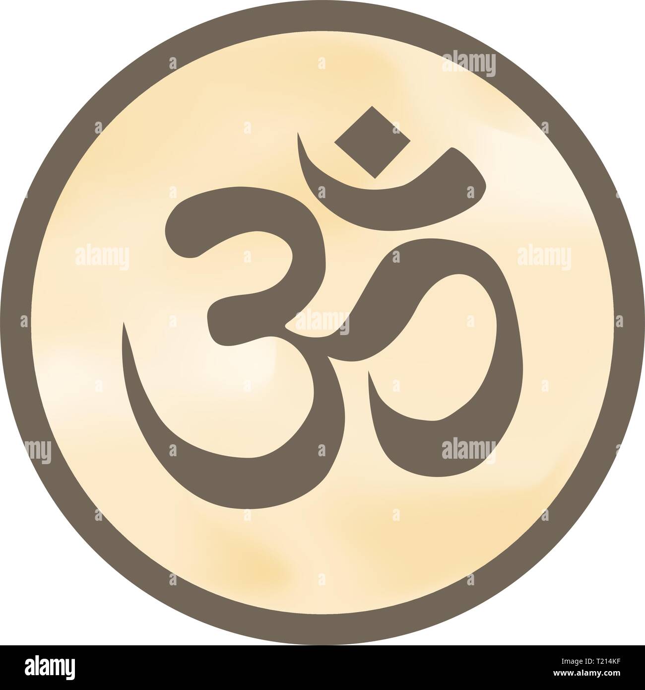 OM simbolo icona spirituale nel buddismo Illustrazione Vettoriale