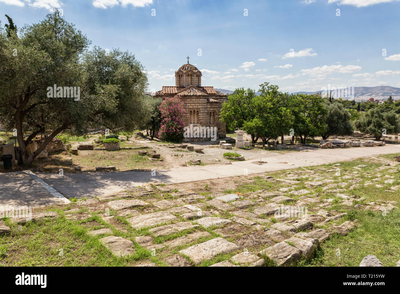 La Grecia, Atene Antica Agora, Chiesa greco-ortodossa Foto Stock