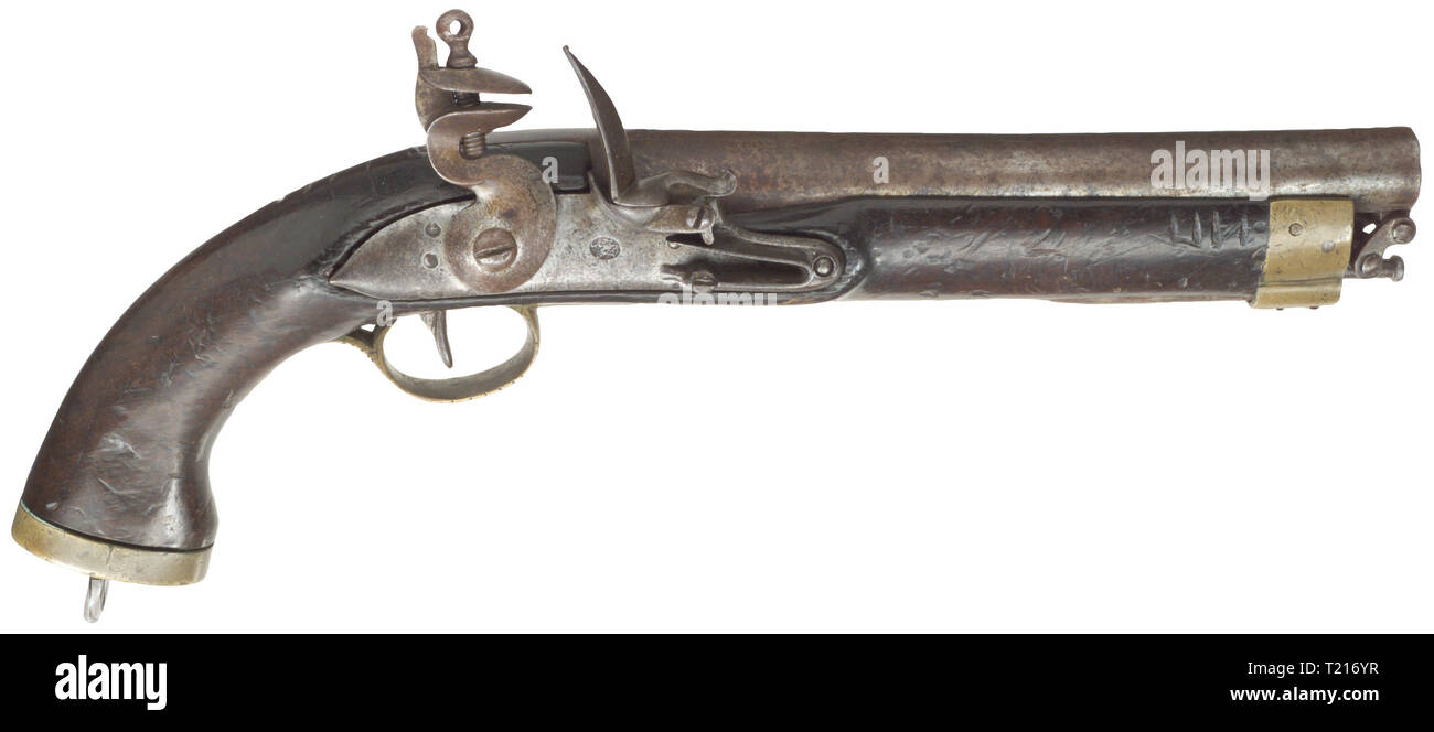 Piccole armi, pistole, flintlock pistola, British East India Companyy, calibro 17 mm, Gran Bretagna, circa 1820, Additional-Rights-Clearance-Info-Not-Available Foto Stock