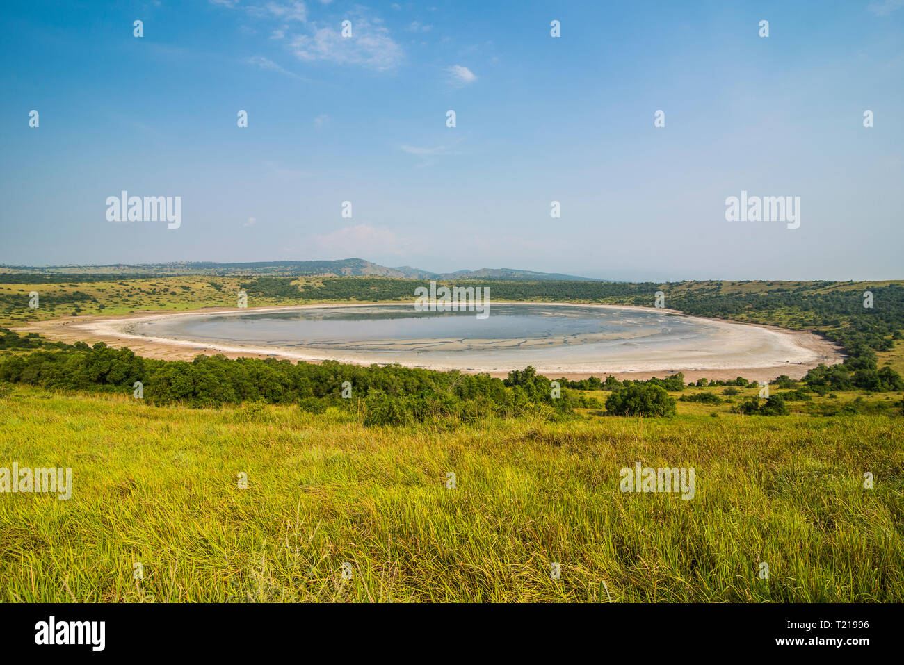 Africa, Uganda, il cratere del lago nel Parco Nazionale Queen Elizabeth Foto Stock