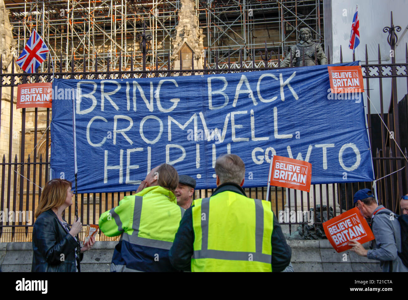 Londra, Regno Unito. 29 mar 2019. Segno al giorno Brexit protesta Credito: Alex Cavendish/Alamy Live News Foto Stock