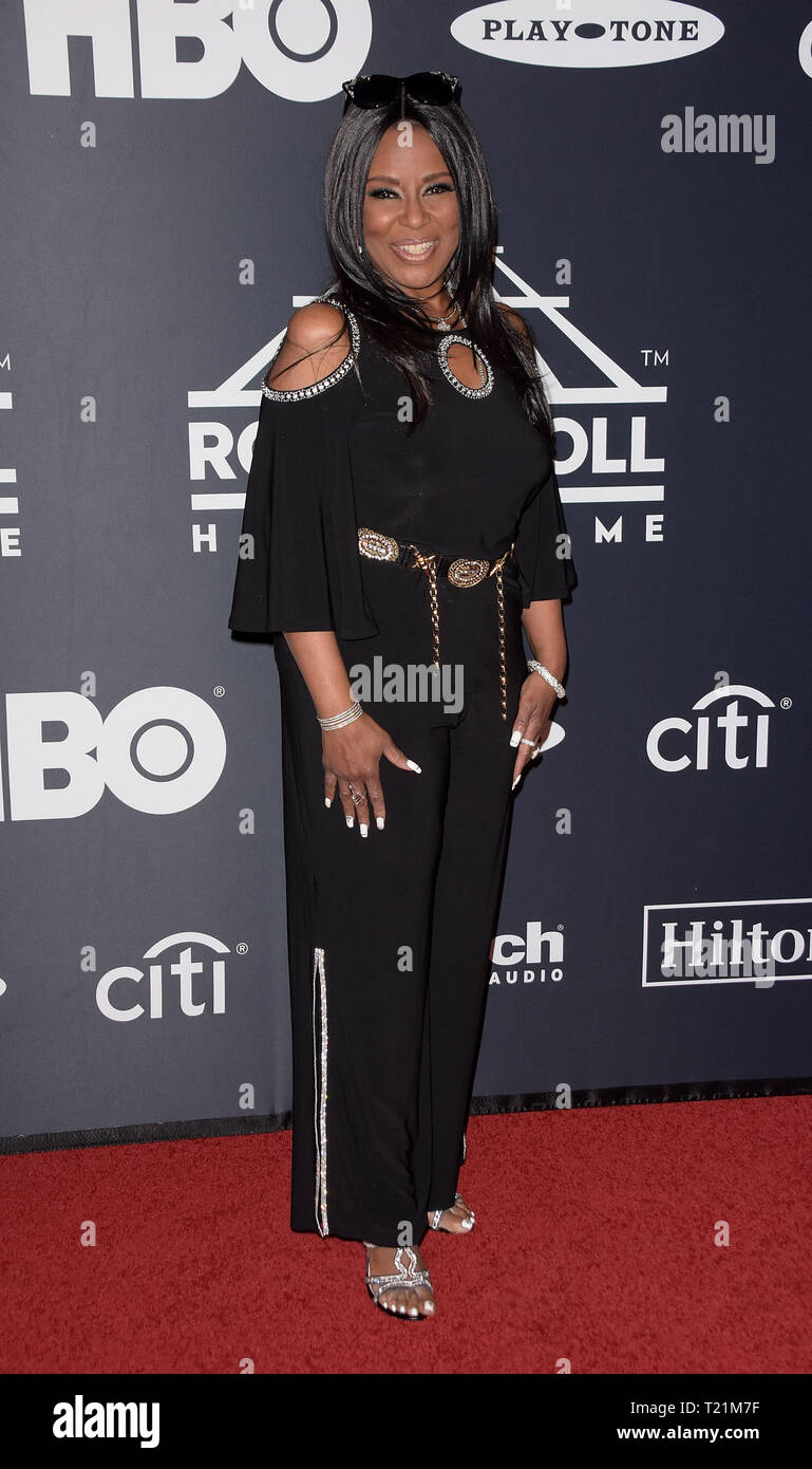 NEW YORK NEW YORK - 29 Marzo: Angela assiste il 2019 Rock & Roll Hall Of Fame cerimonia di investitura presso Barclays Center su Marzo 29, 2019 a New York City. Foto: imageSPACE/MediaPunch Foto Stock