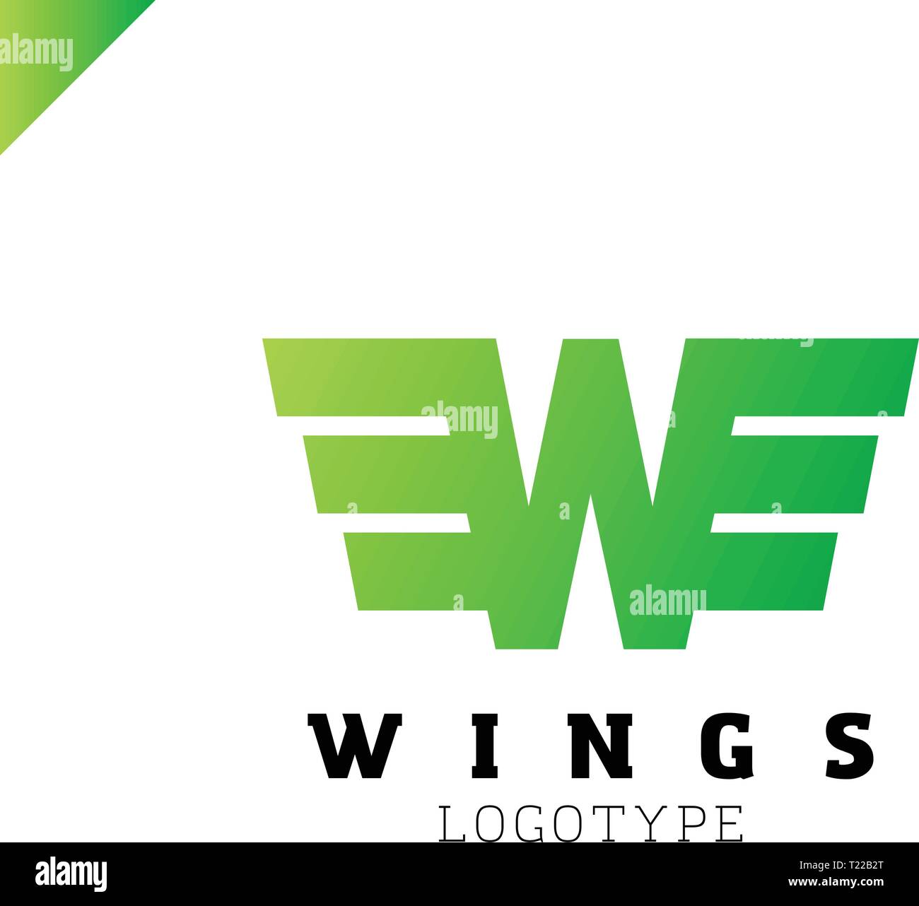 Abstract le ali e la lettera W modello logo. Vettore icona del business. Branding corporate identity Illustrazione Vettoriale