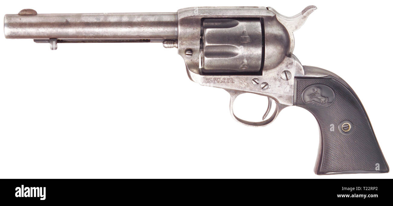 Armi di piccolo calibro, revolver Colt unica azione Army Model 1873 pacificatore, Cal. .45, Additional-Rights-Clearance-Info-Not-Available Foto Stock