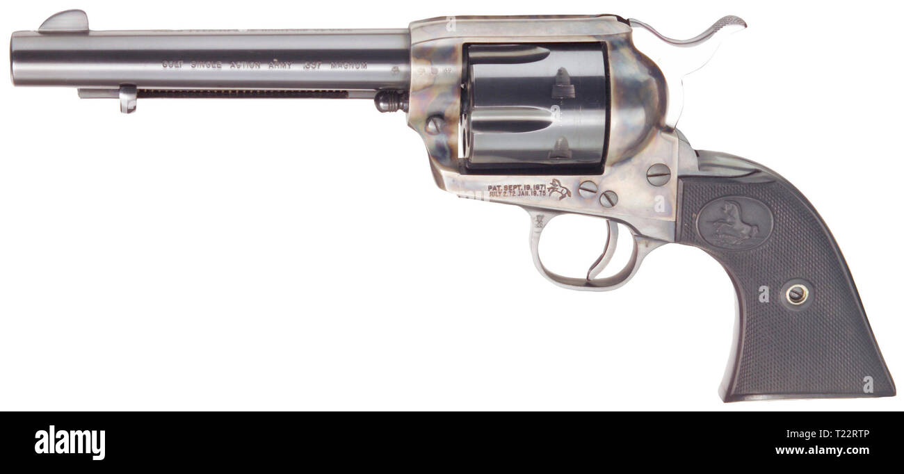 Armi di piccolo calibro, revolver Colt unica azione Army Model 1873 pacificatore, Cal. .45, Additional-Rights-Clearance-Info-Not-Available Foto Stock