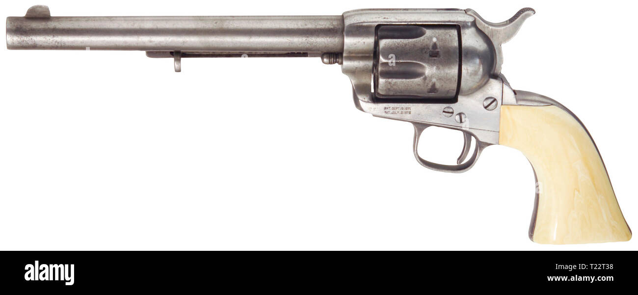 Armi di piccolo calibro, revolver Colt unica azione Army Model 1873 pacificatore, Cal. .45, Additional-Rights-Clearance-Info-Not-Available Foto Stock