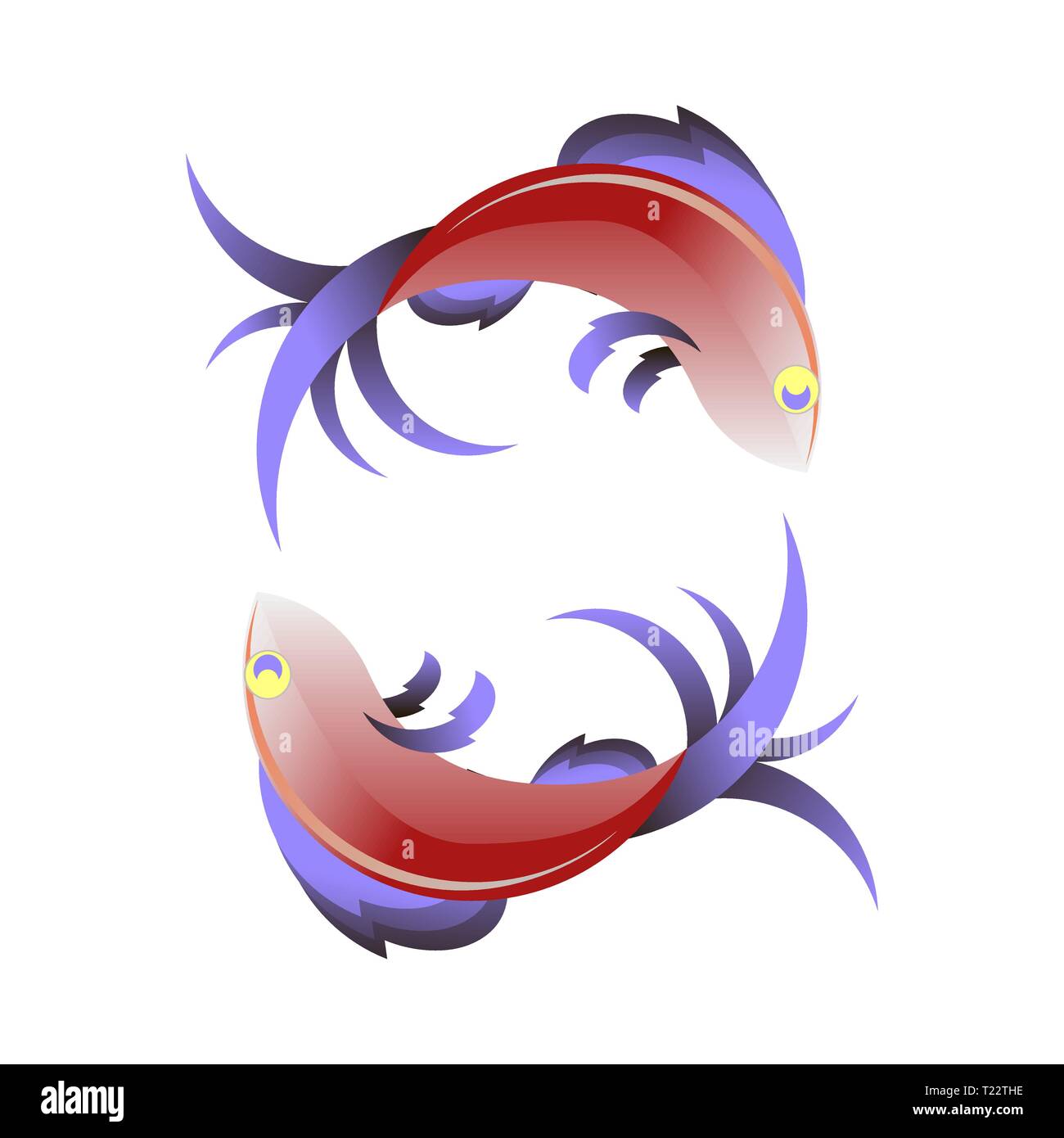 Mare stilizzato icona del pesce Illustrazione Vettoriale