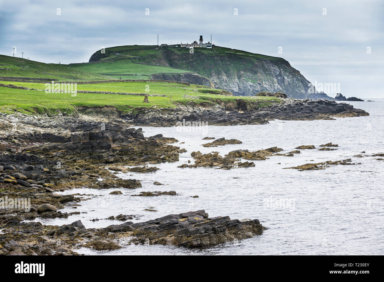 Regno Unito, Scozia, isole Shetland, Sumburgh capo faro Foto Stock