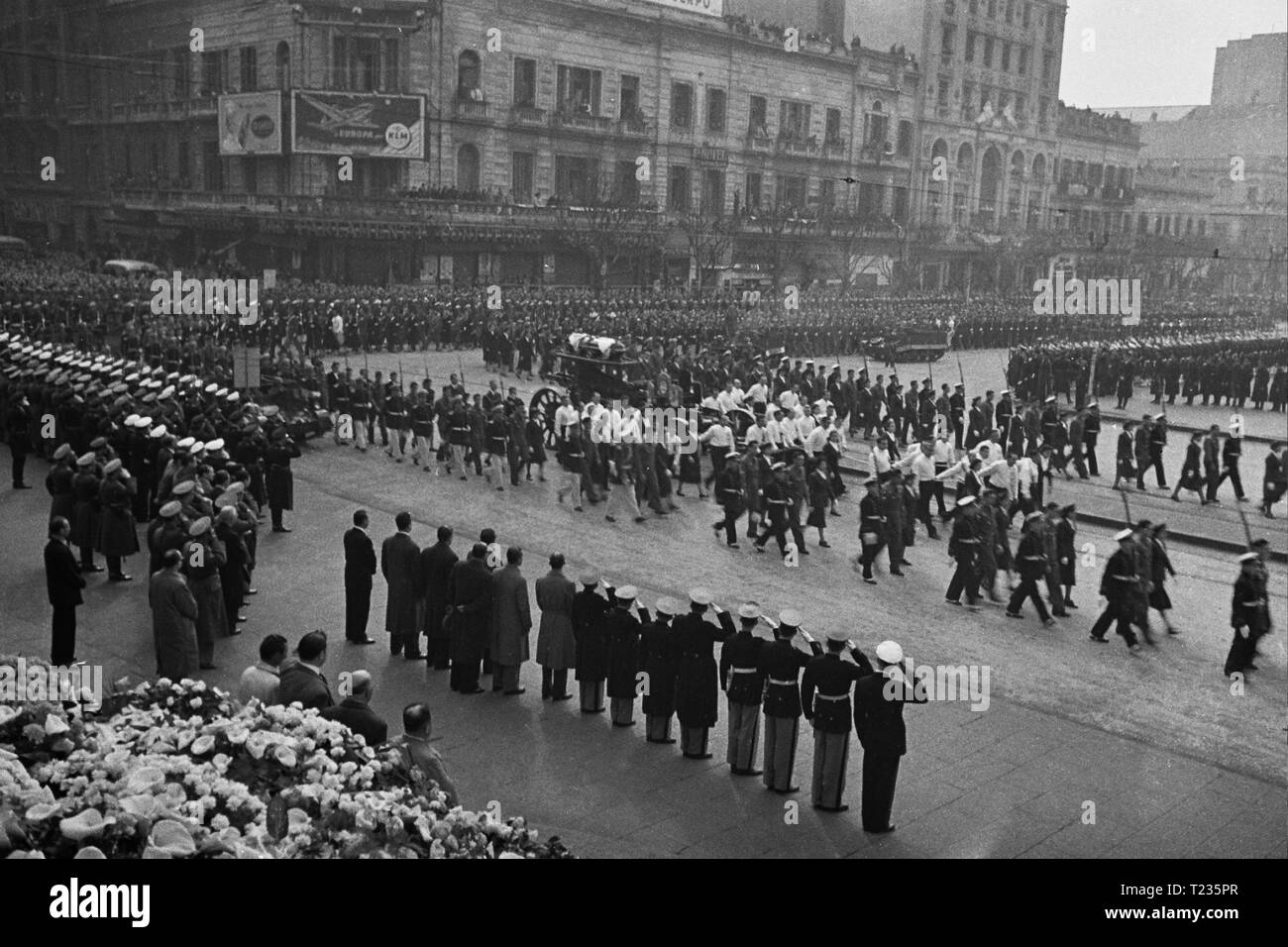 Eva Peron funerale, Buenos Aires, 1952 Foto Stock