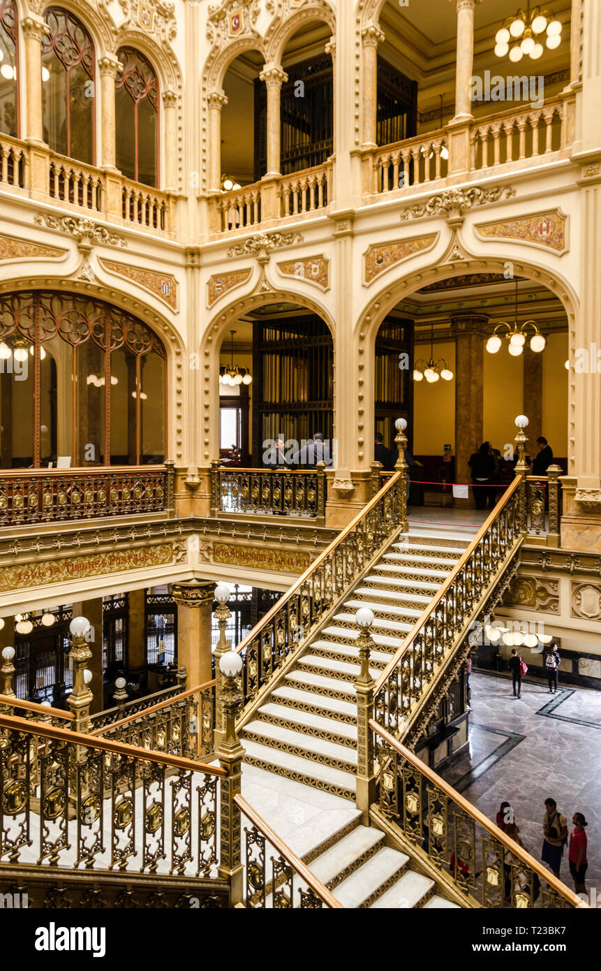 Cartolina di Palazzo di Città del Messico Foto Stock