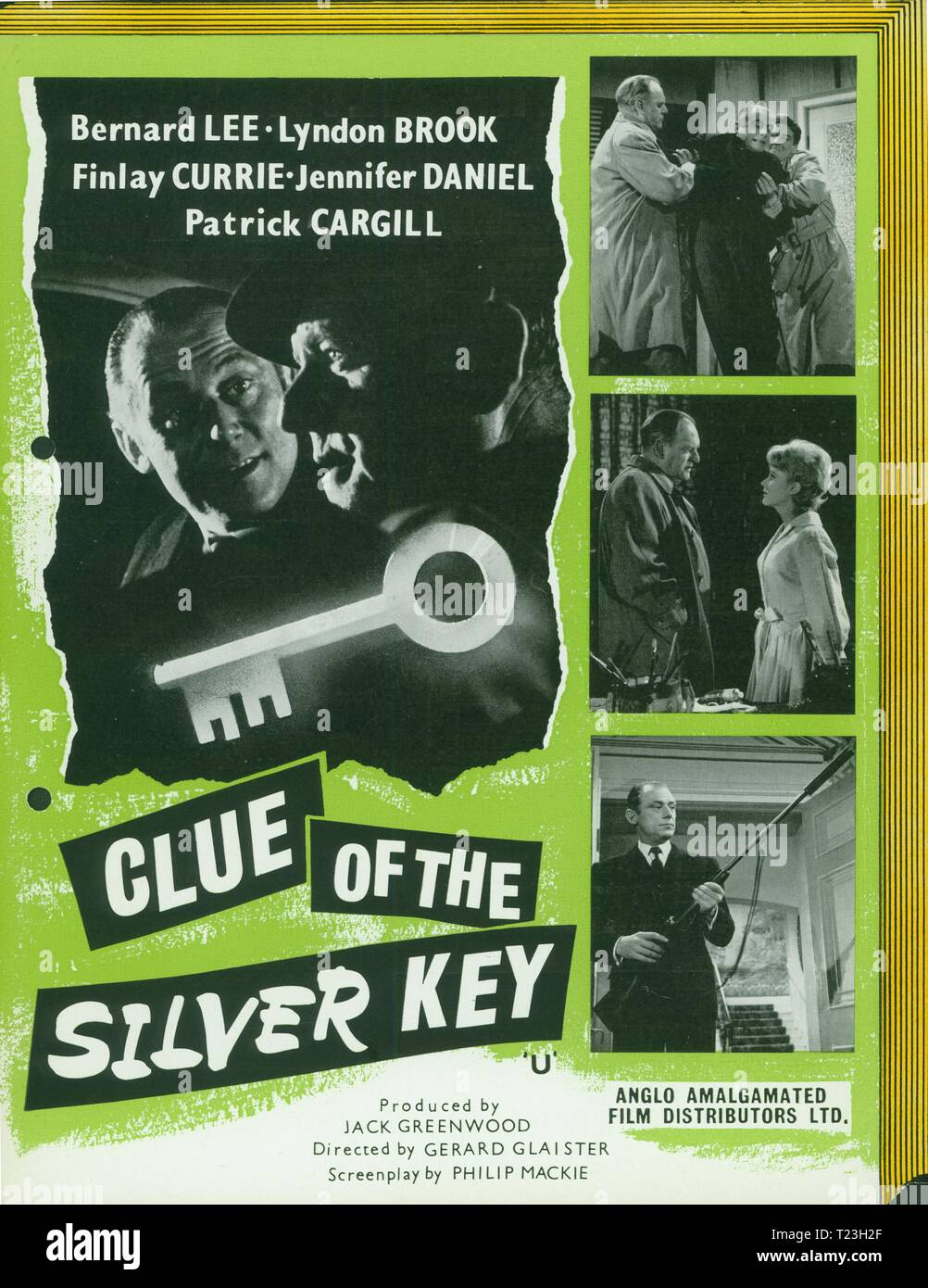 Indizio della chiave d'argento (1961) Un Edgar Wallace mistero thriller. Informazioni pubblicitarie, film poster, Data: 1961 Foto Stock