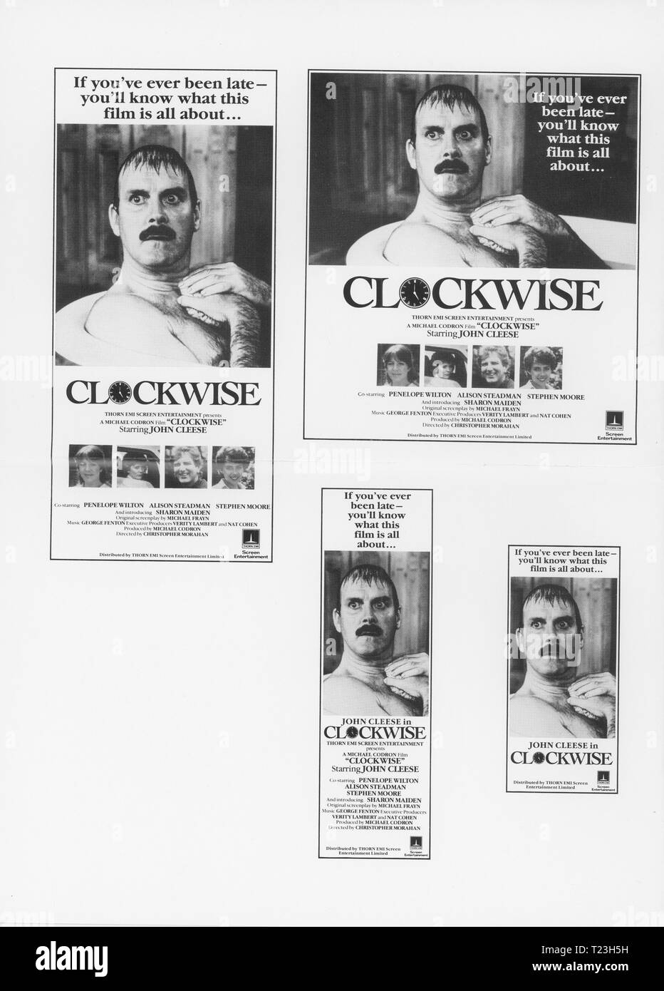 In senso orario (1986) informazioni pubblicitarie, Data: 1986 Foto Stock