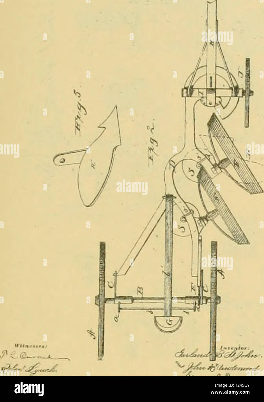 Immagine di archivio da pagina 246 di digest di attrezzi agricoli, Digest brevettato di attrezzi agricoli, brevettata negli Stati Uniti da D.C. 1789 a luglio 1881 .. digestofagricult02tutto l'anno: 1886 MOTOCOLTIVATORI-disco. G. B. ST. Giovanni i 3. K. UNBEBWOOD. Rotaf'j-Aratro. No. 227,070. La tecnologia brevettata Aprile 27. 1880 (Uodel.) 4JB0"ti-8h""t I F. più strenua a D. 0. CROWLEY. Erpice o coltivatore. No. 227.724. La tecnologia brevettata maggio 18. 1830. Foto Stock