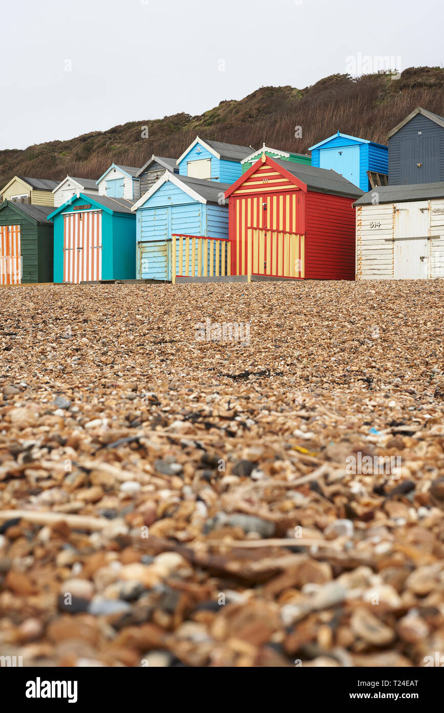 Regno Unito, Milford sul mare, spiaggia in inverno Foto Stock