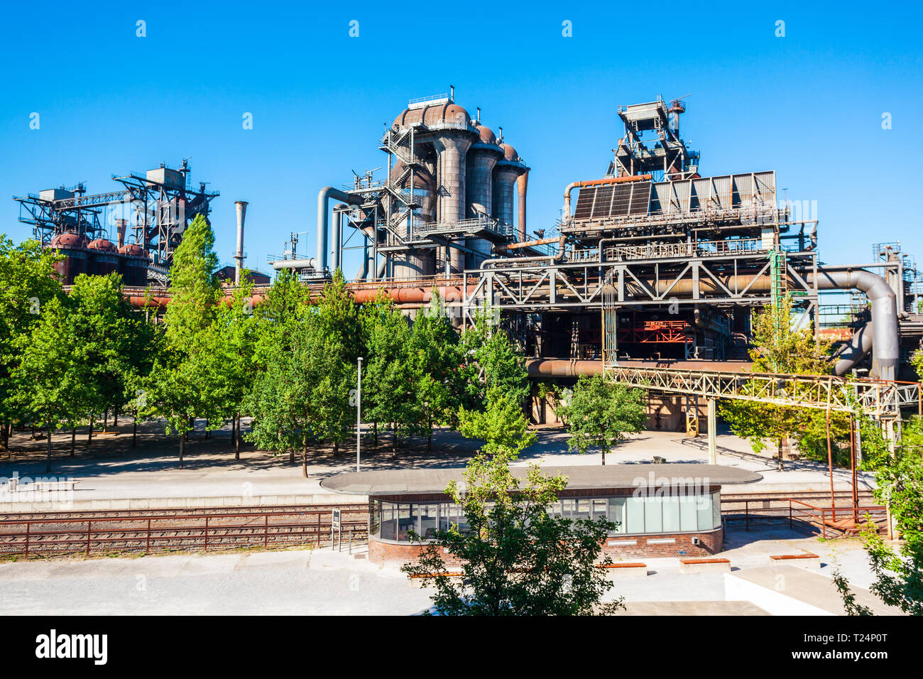 Landschaftspark è un industriale parco pubblico si trova a Duisburg in Germania Foto Stock