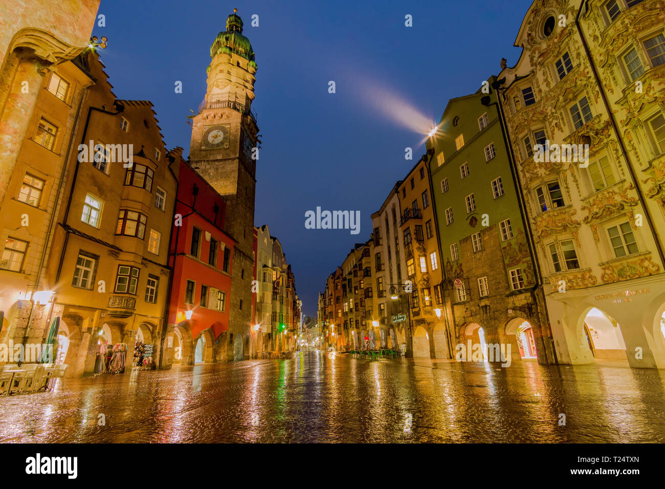 Città vecchia di Innsbruck, in Tirolo, Austria Foto Stock