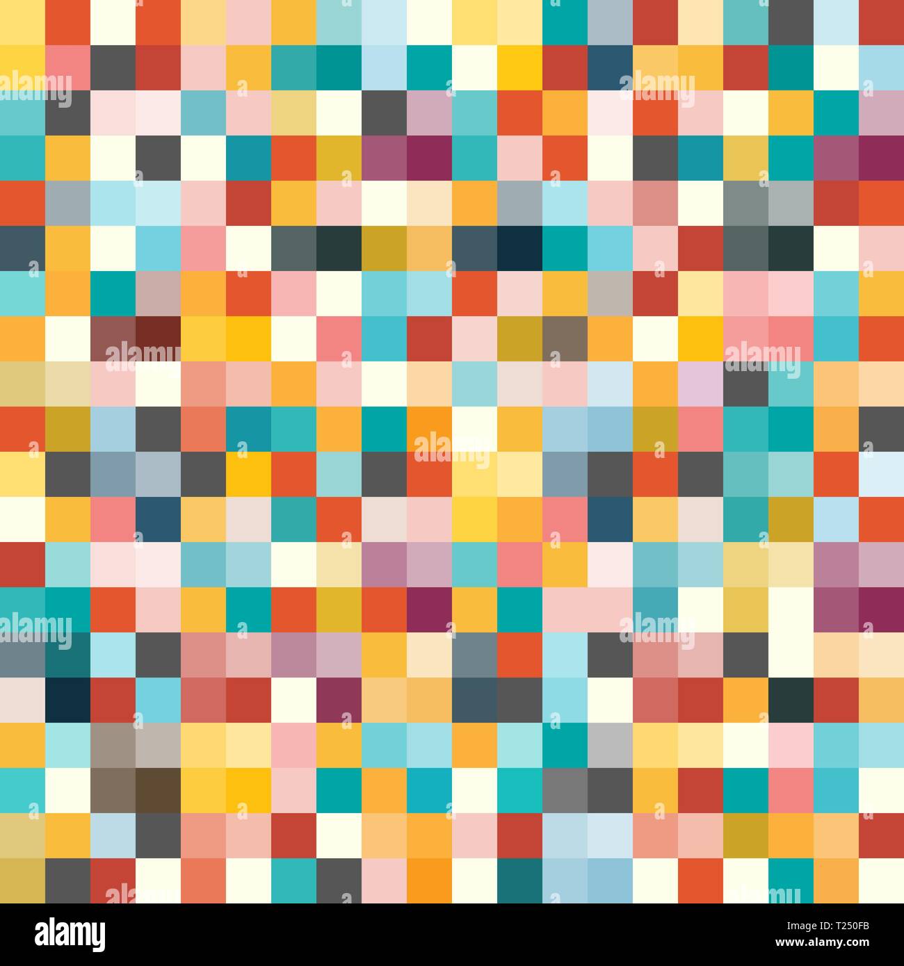 Sfondo senza giunture con cubi colorati. Illustrazione Vettoriale. Illustrazione Vettoriale