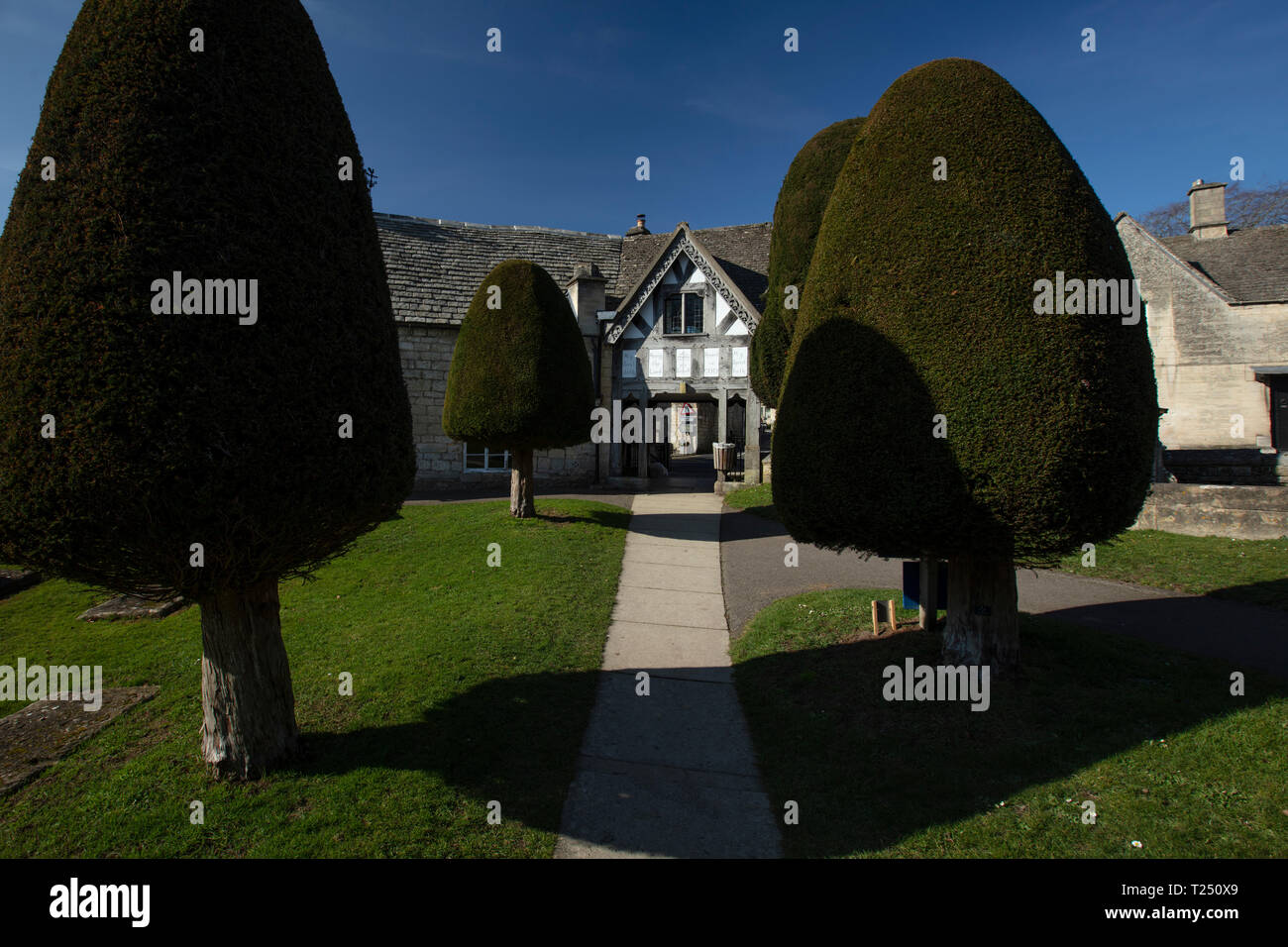 Painswick, Gloucestershire, Regno Unito, 24 febbraio 2019, St Marys chiesa in Painswick Foto Stock